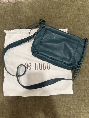 HOBO Teal Pebbled Leather Shoulder Crossbody